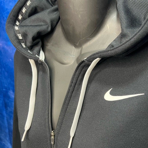Nike dry fit zip up hoodie Black with white swoosh small. - Picture 2 of 4